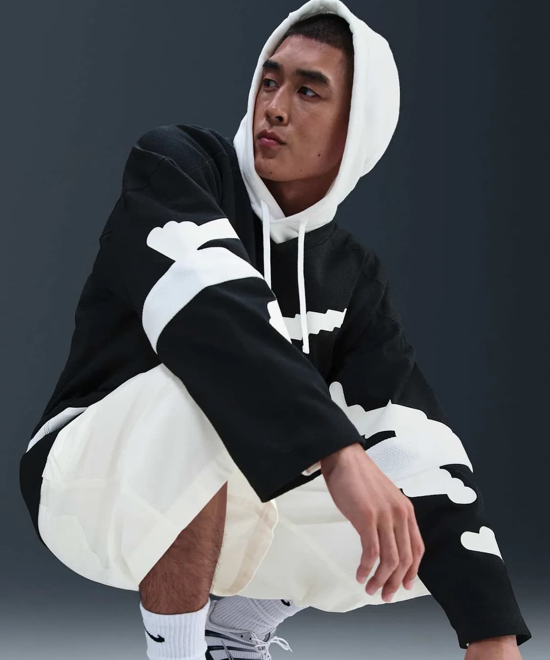 나이키 스포츠웨어 클럽 하키 저지 화이트 블랙 HV1138 010 상품이미지3