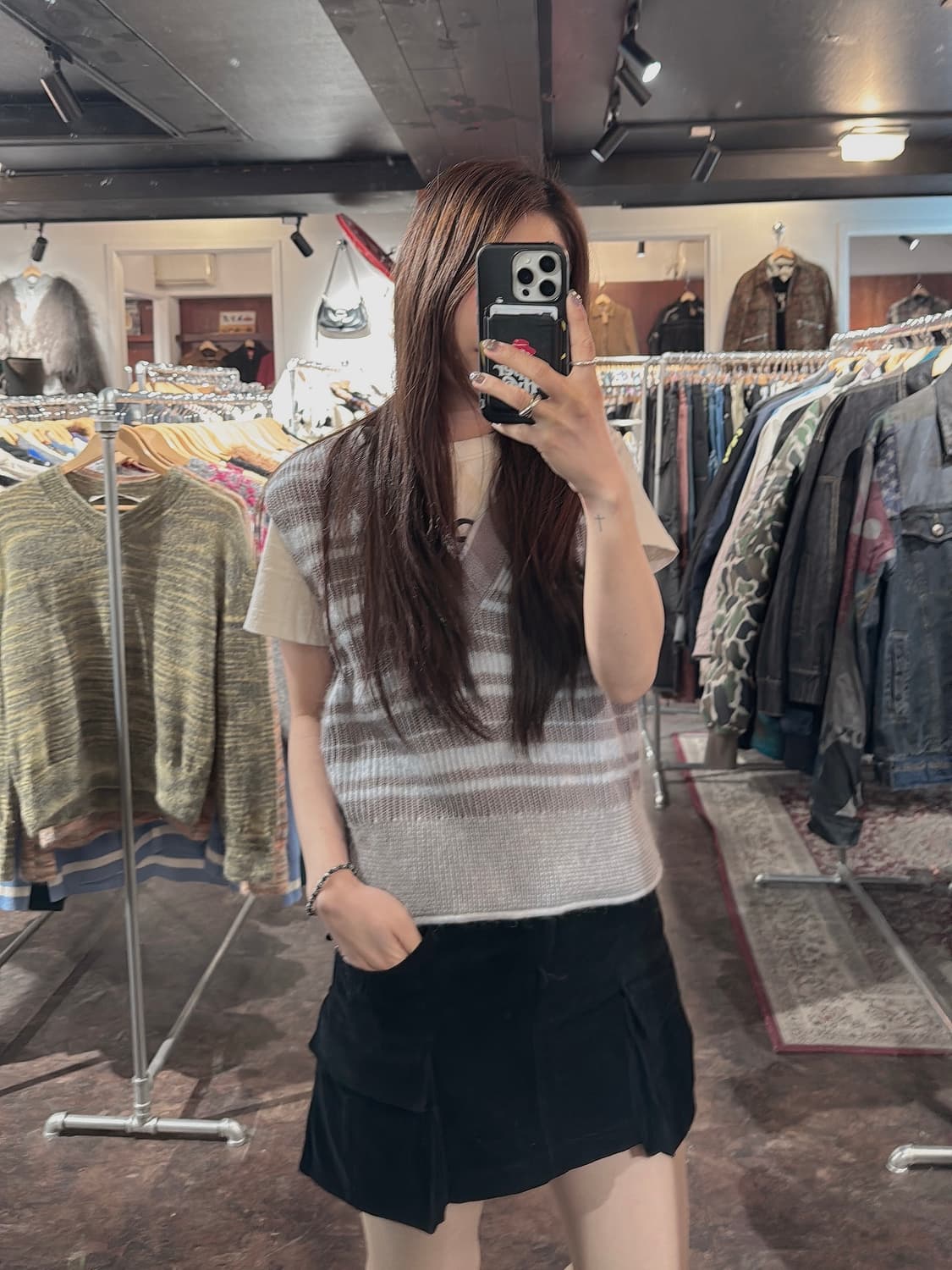 cos 코스 알파카 브이넥 스트라이프 니트 베스트 M 상품이미지6