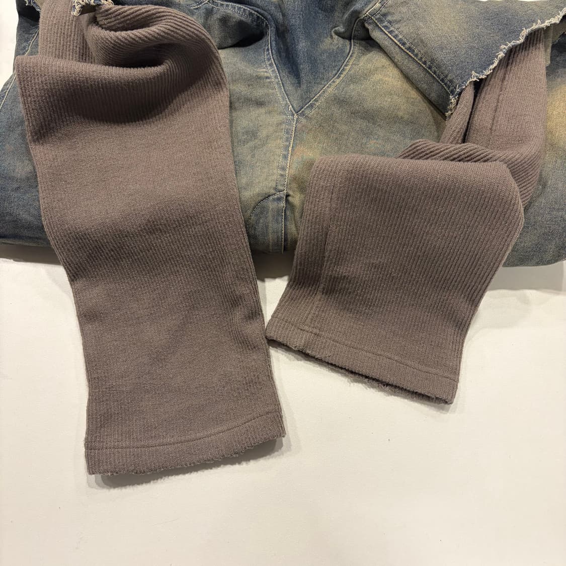 SUNDAYOFFCLUB 선데이오프클럽 데님 레이어드 배기팬츠 B764 상품이미지7