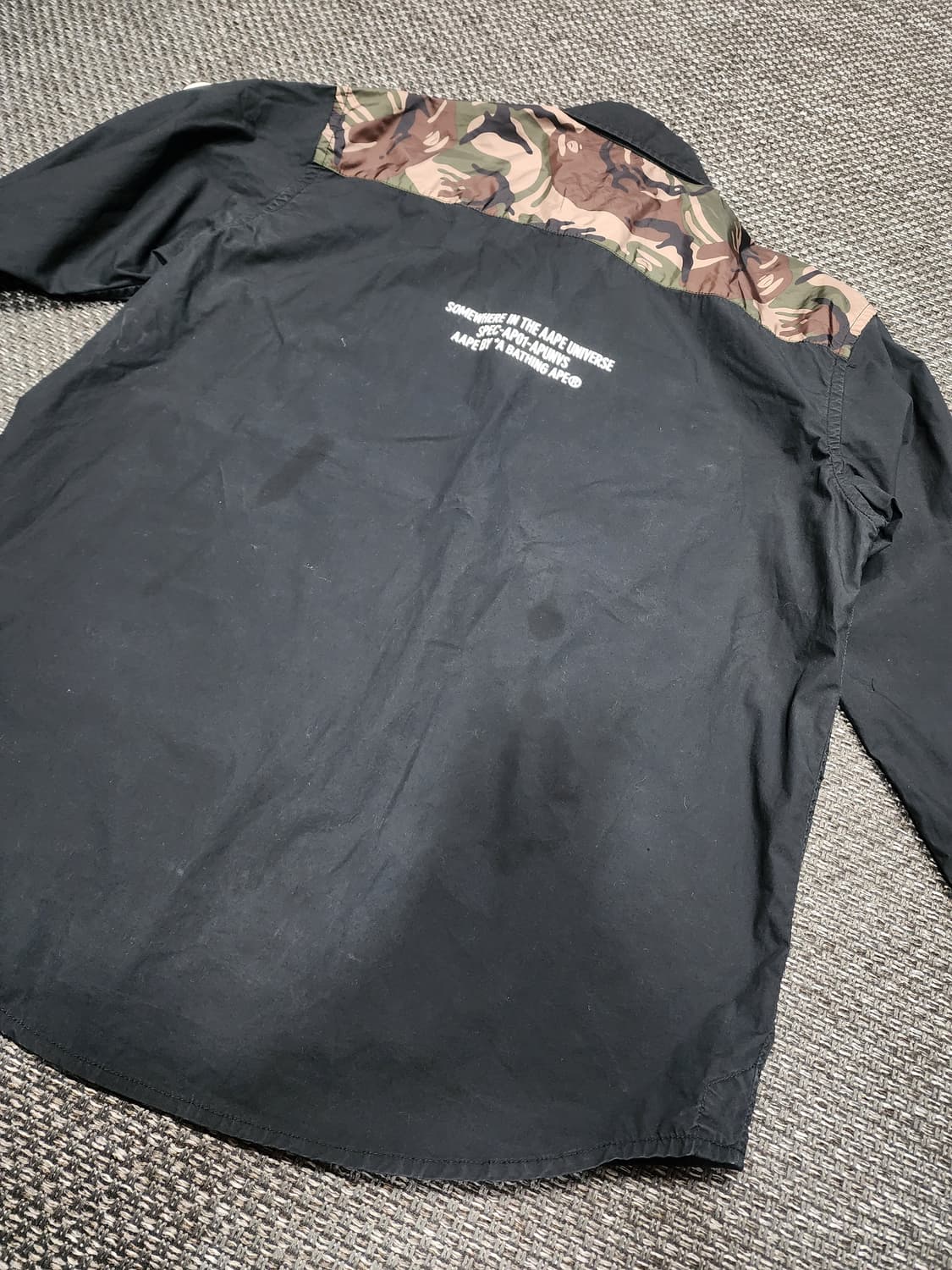 에이프 블랙 밀리터리 셔츠 L사이즈 상품이미지4