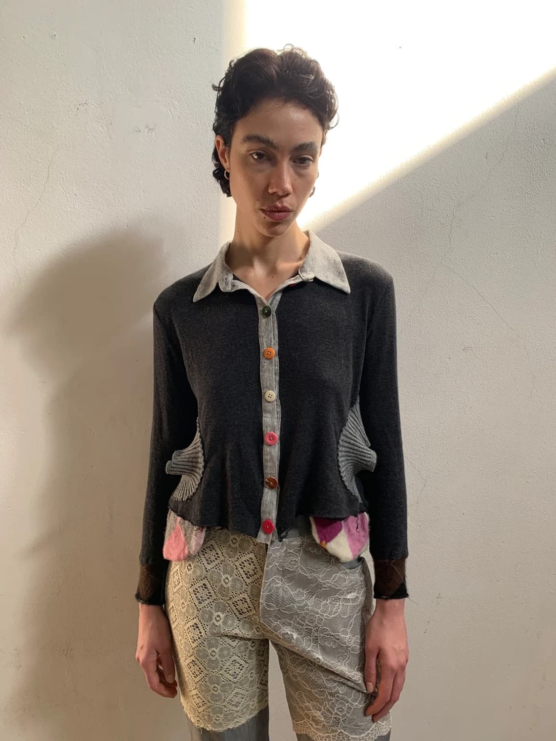 Garbage Core clown cardigan 상품이미지3