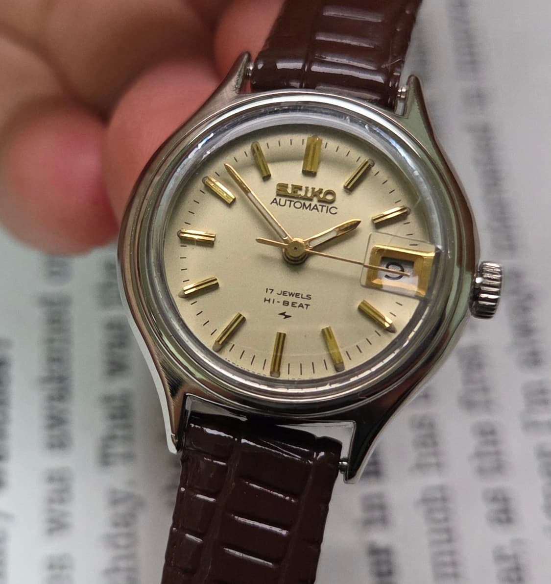 레어] 빈티지 세이코 고진동 하이비트 샴골판 여성용 오토매틱  상품이미지2