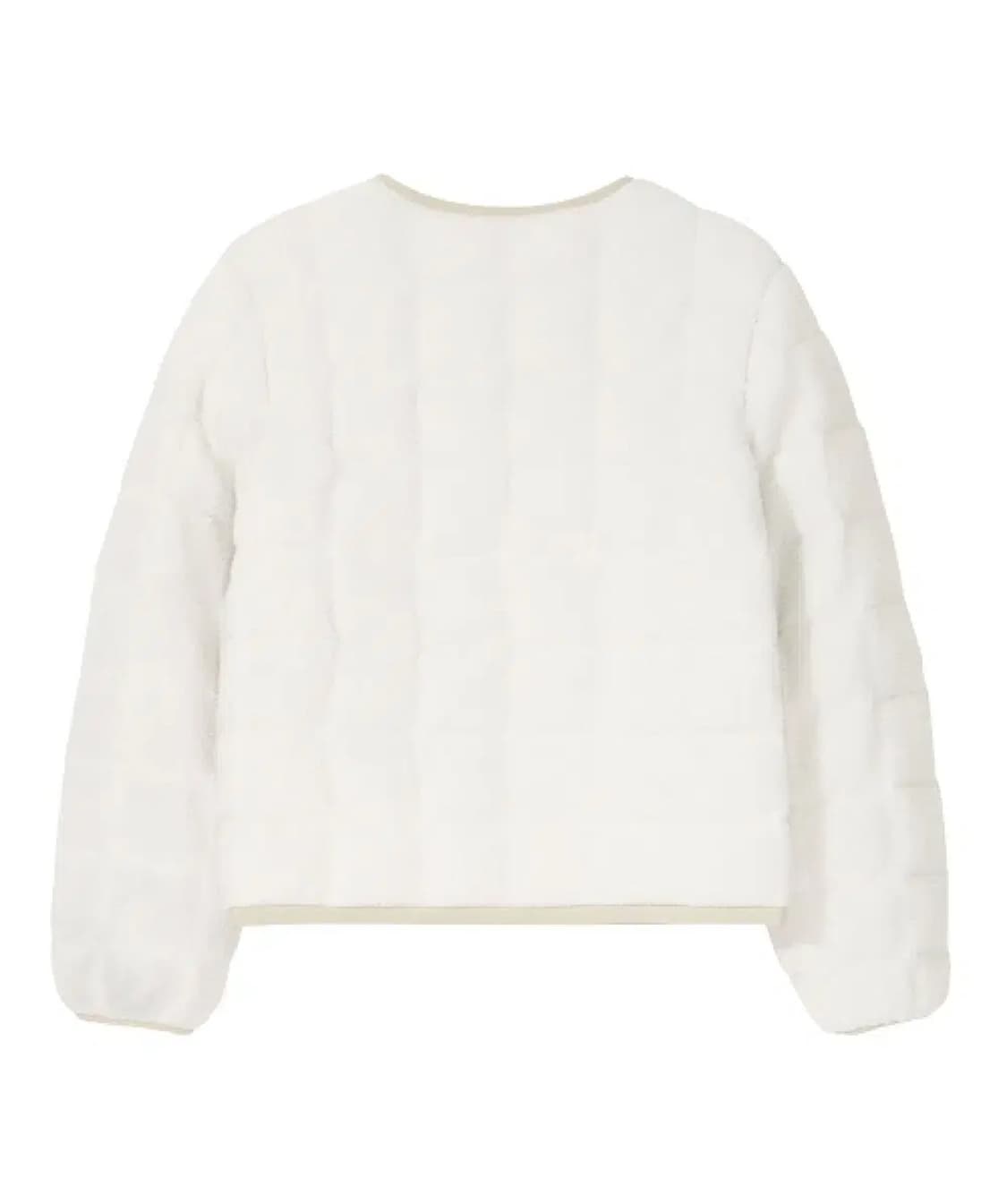 Lee 여성 크롭 퀼팅 플리스 카라리스 자켓 아이보리 Ssize 상품이미지2