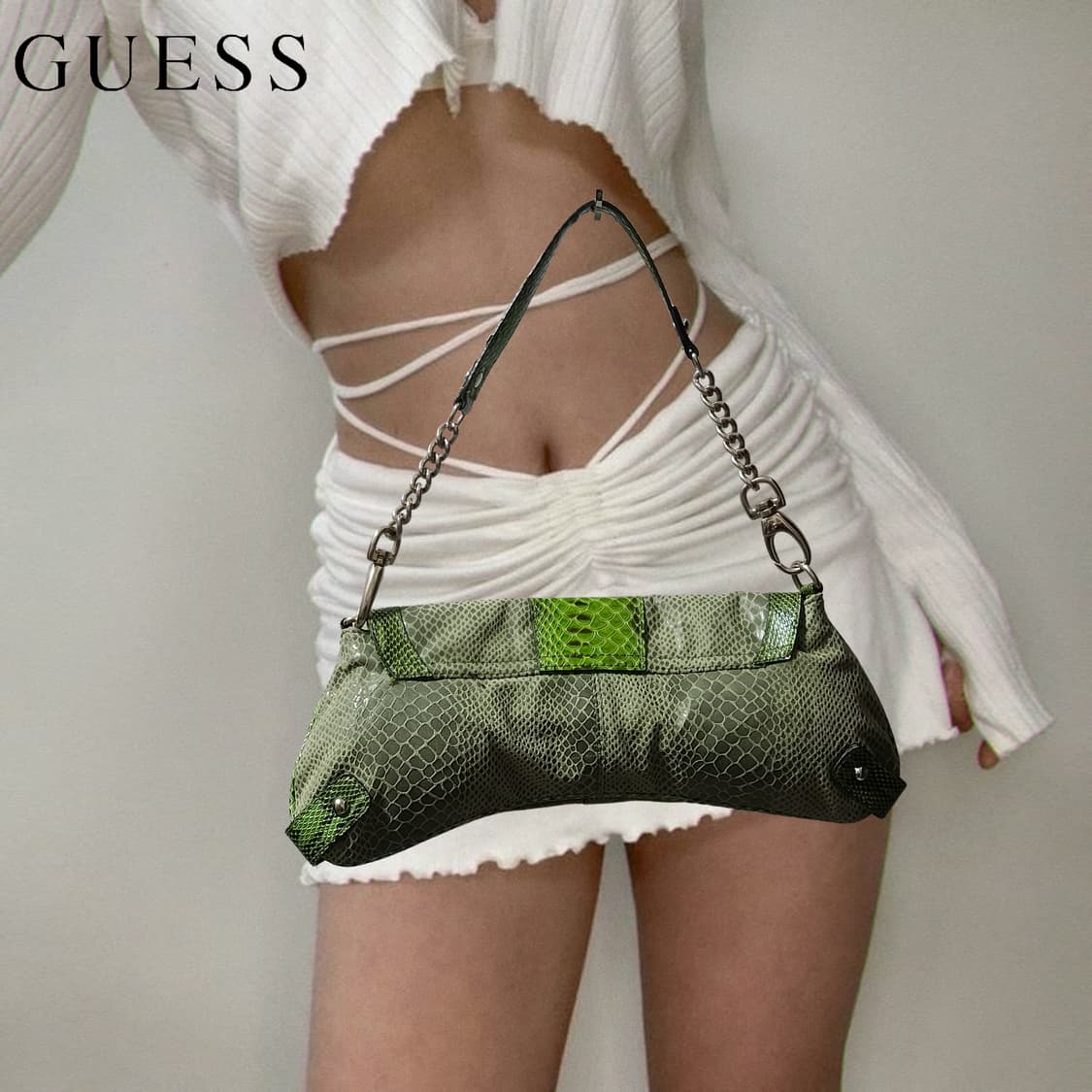 Vintage GUESS y2k green phyton 상품이미지2