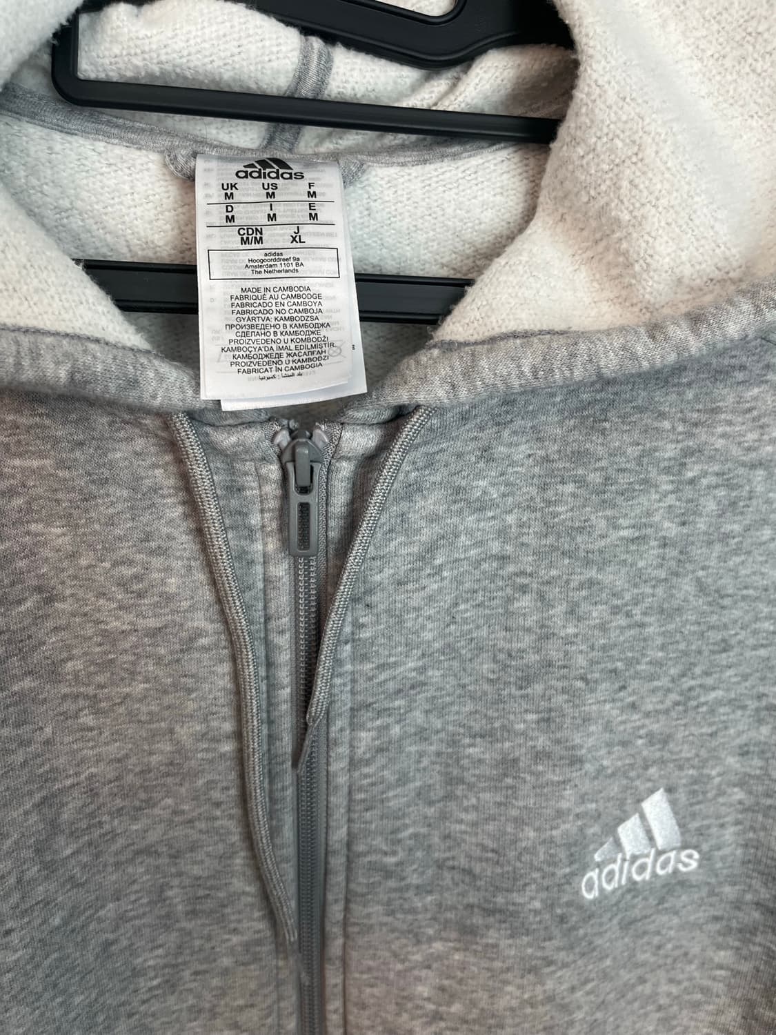아디다스 민트급 후드집업 그레이 (M) 상품이미지4