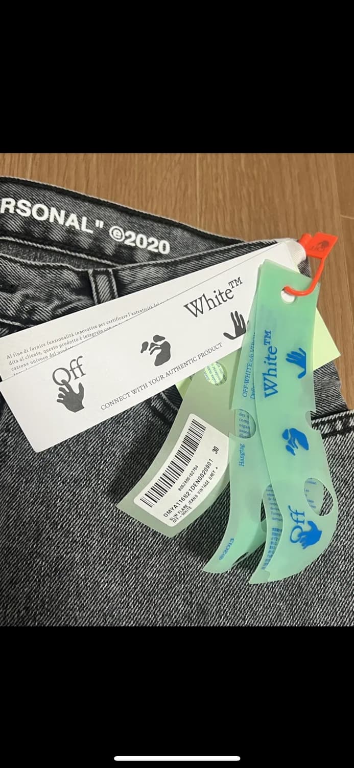 OFF-WHITE 오프화이트 슬림플레어 데님 빈티지 그레이 상품이미지3