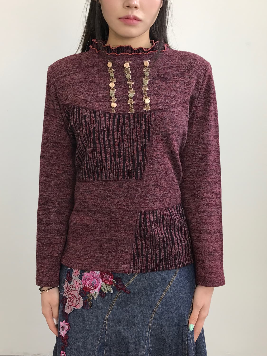 Lascolinas Floral Polyester Sweaters 상품이미지2