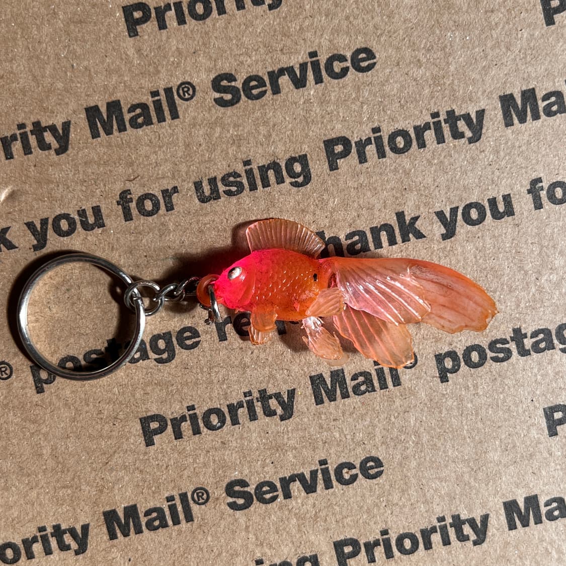 90s vtg Red Goldfish Keyring 상품이미지2