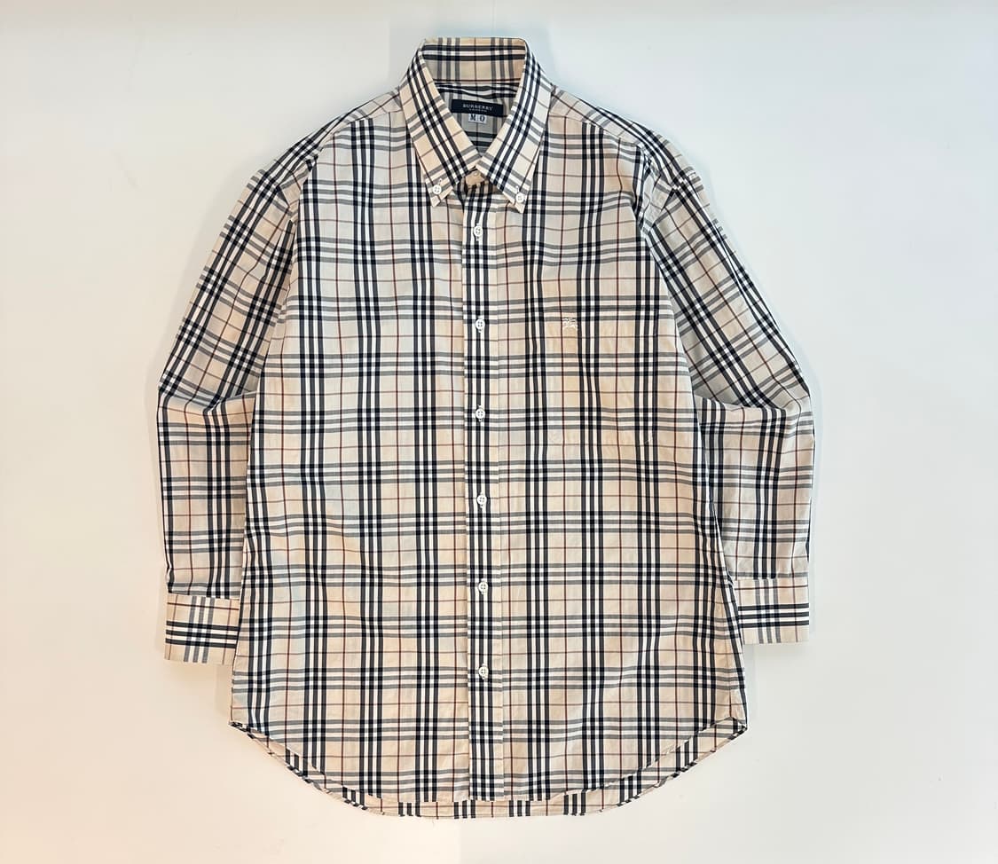 버버리 made in japan 체크 패턴 셔츠 (XL) 상품이미지2