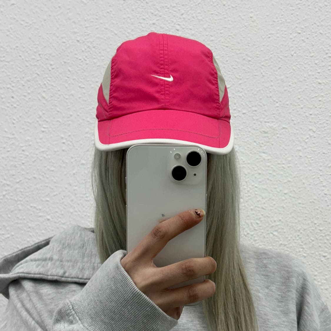 나이키 y2k 핑크배색 스포츠 볼캡 상품이미지1