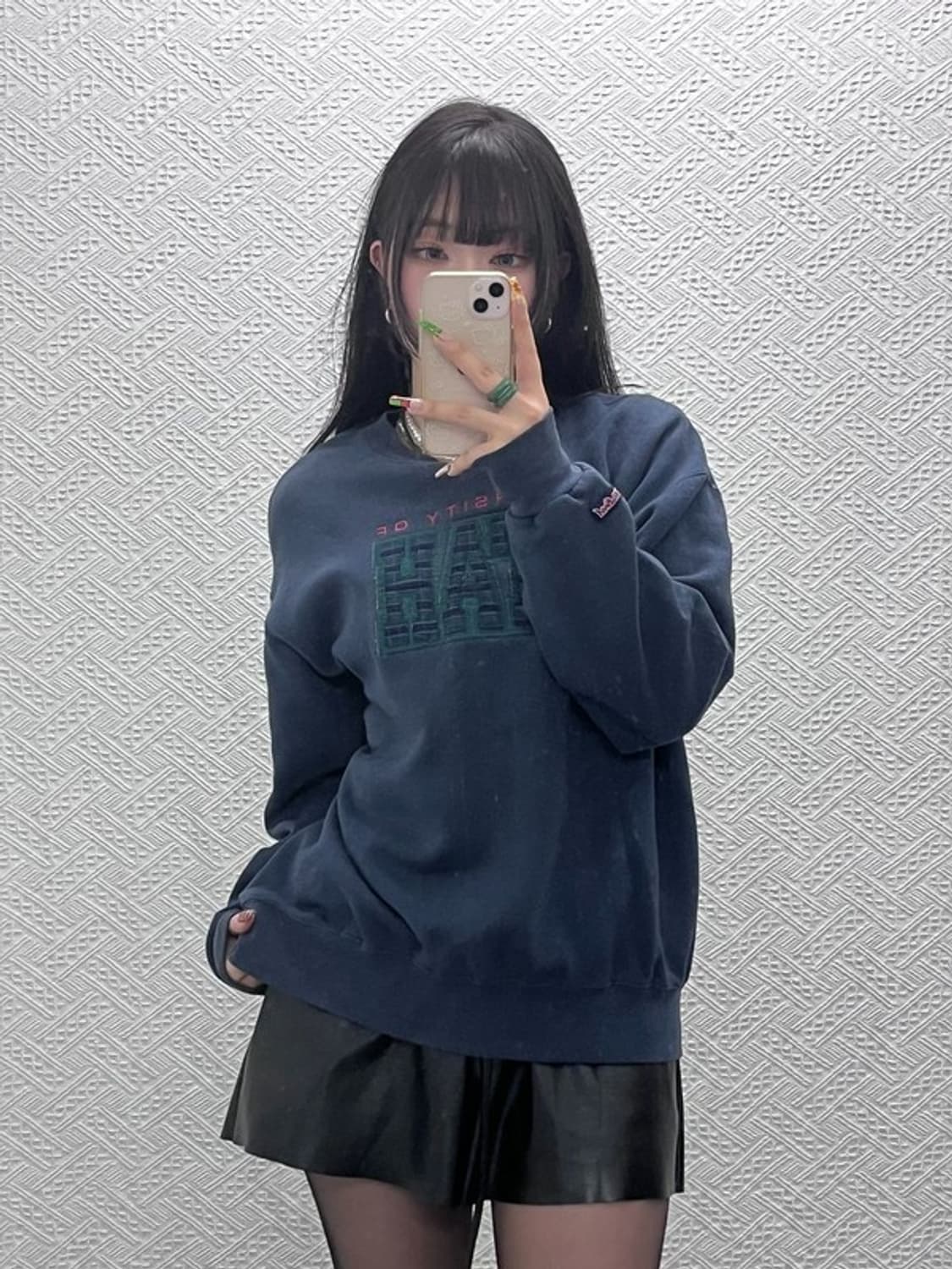 잔스포츠 올드스쿨 레트로 체크로고 약기모 맨투맨 M C09589 상품이미지2