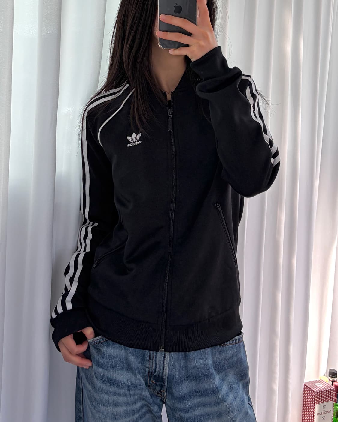 [XS]아디다스 트레포일 SST 블랙 트랙탑 져지 상품이미지1