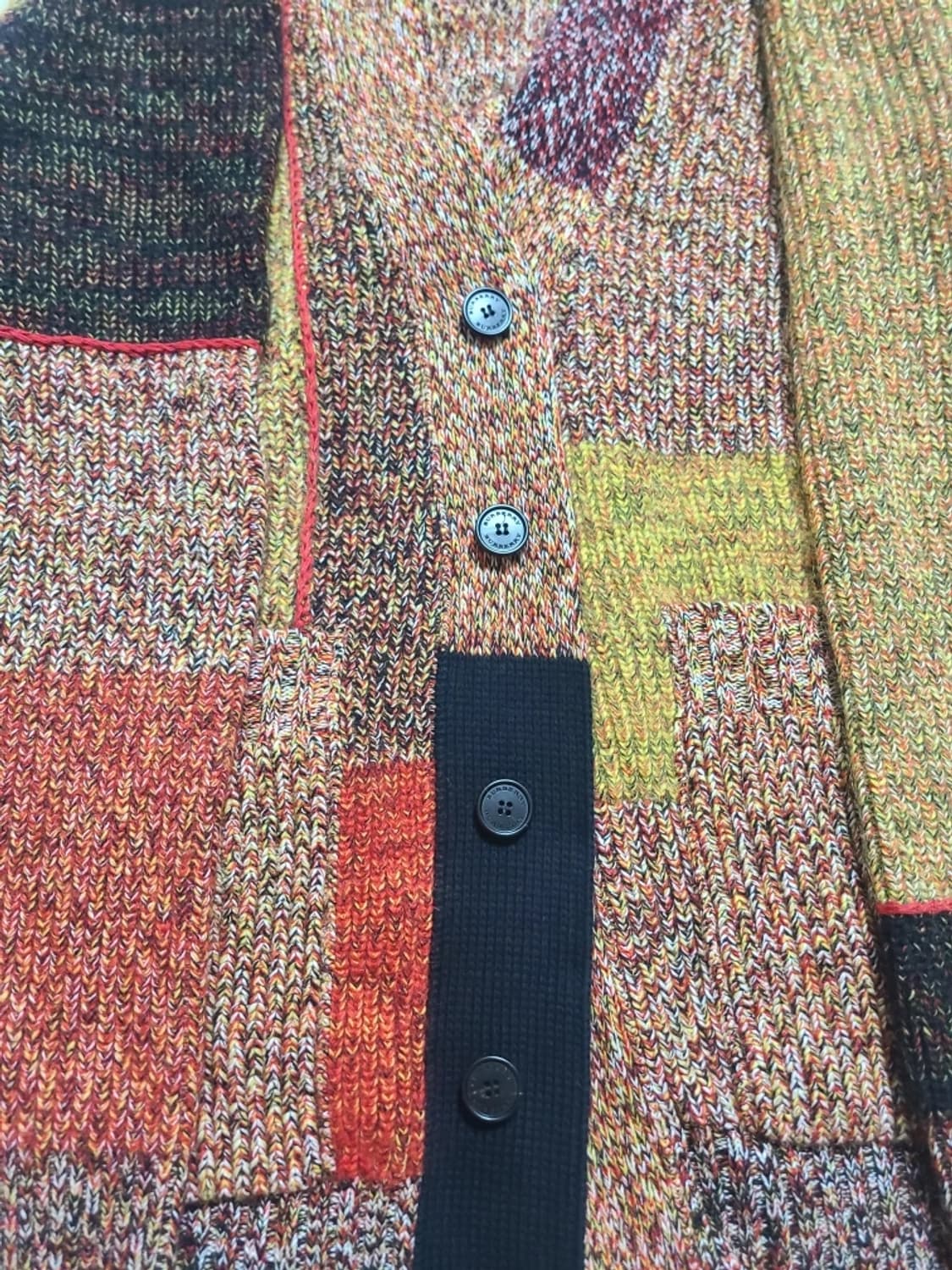 Burberry 컬러블록 멜란지 울가디건L 상품이미지3