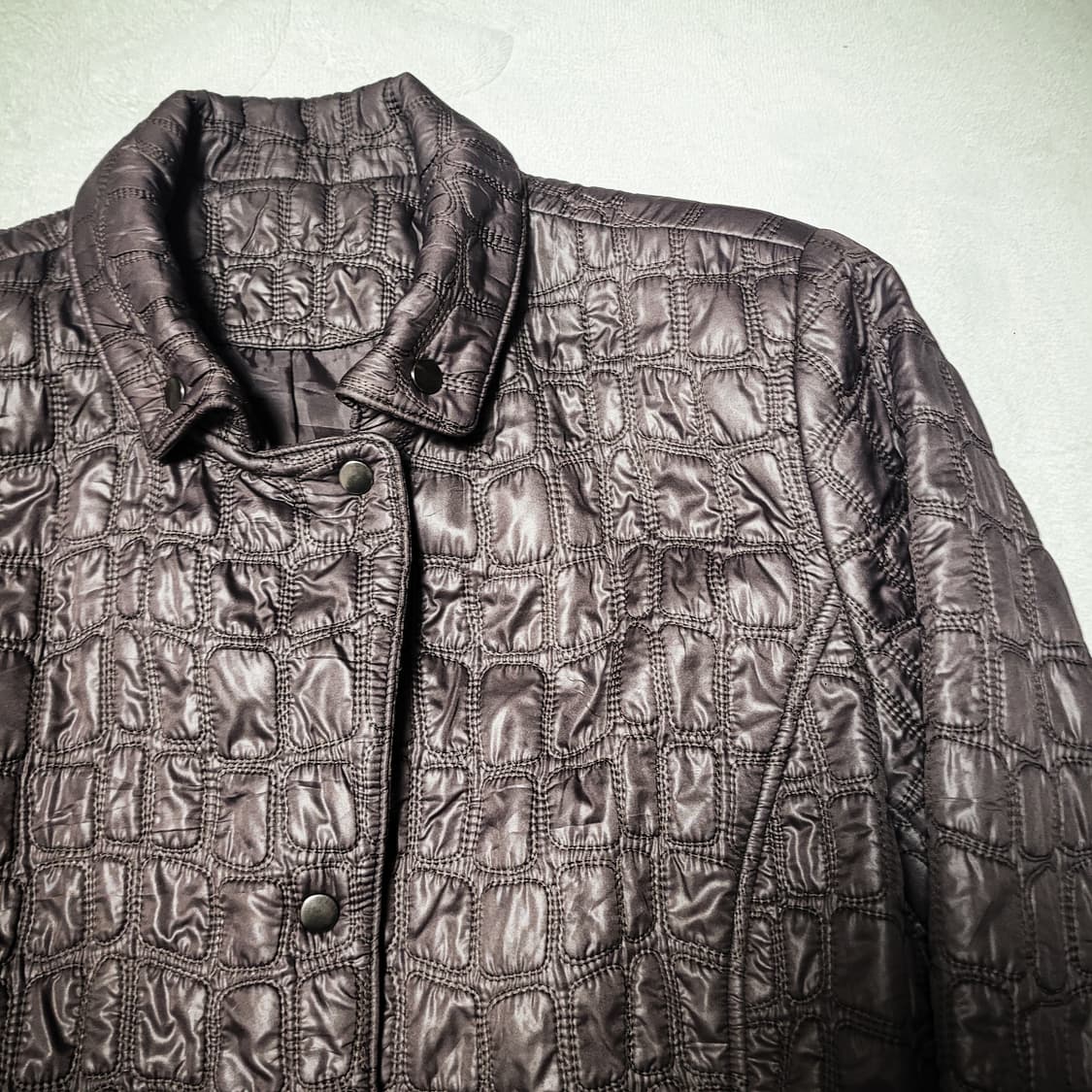 '90s Three Flora Crocodile Quilt Jacket 상품이미지3