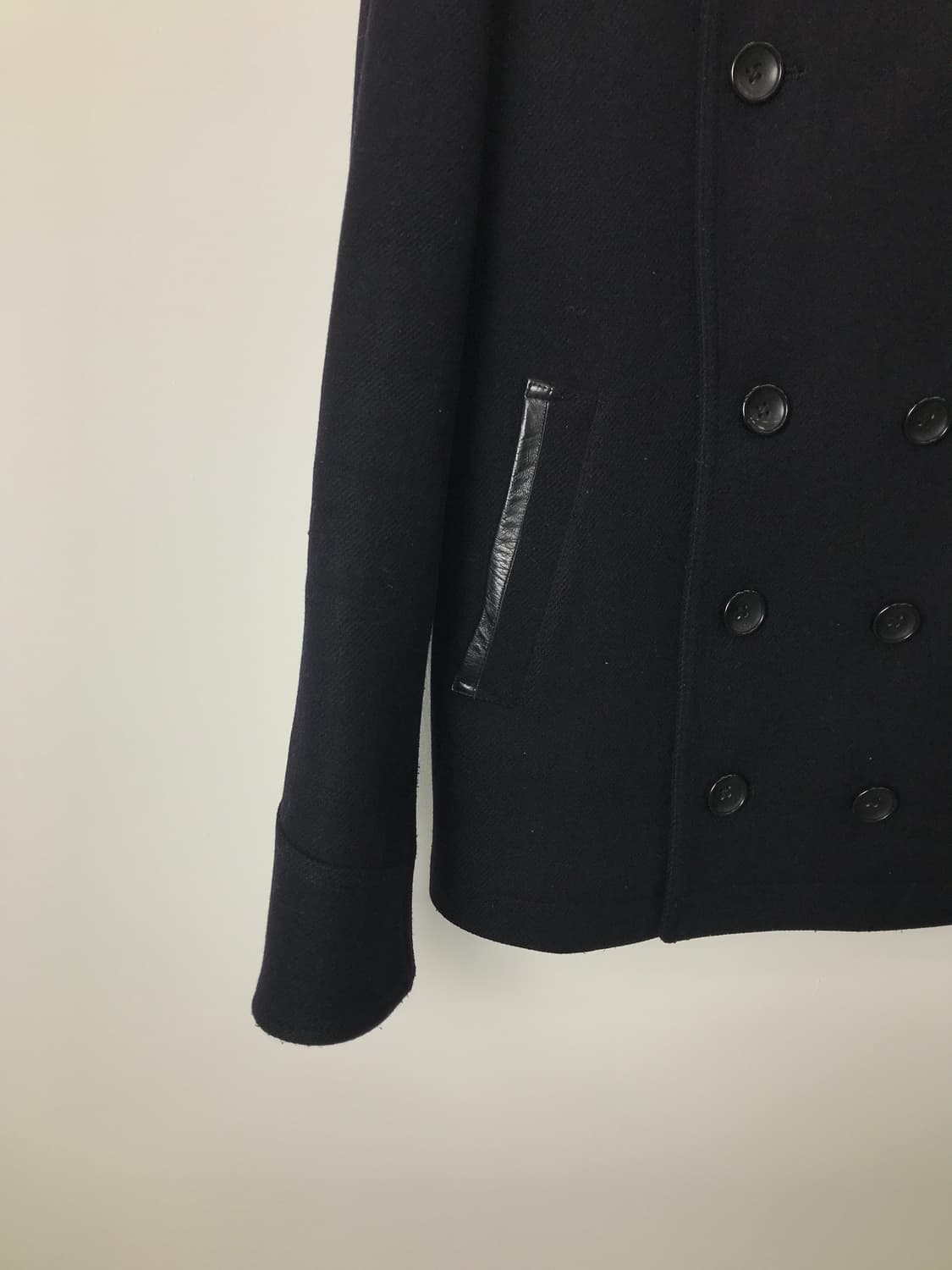 Jpn Navy Double-Breasted Wool Coat 상품이미지6