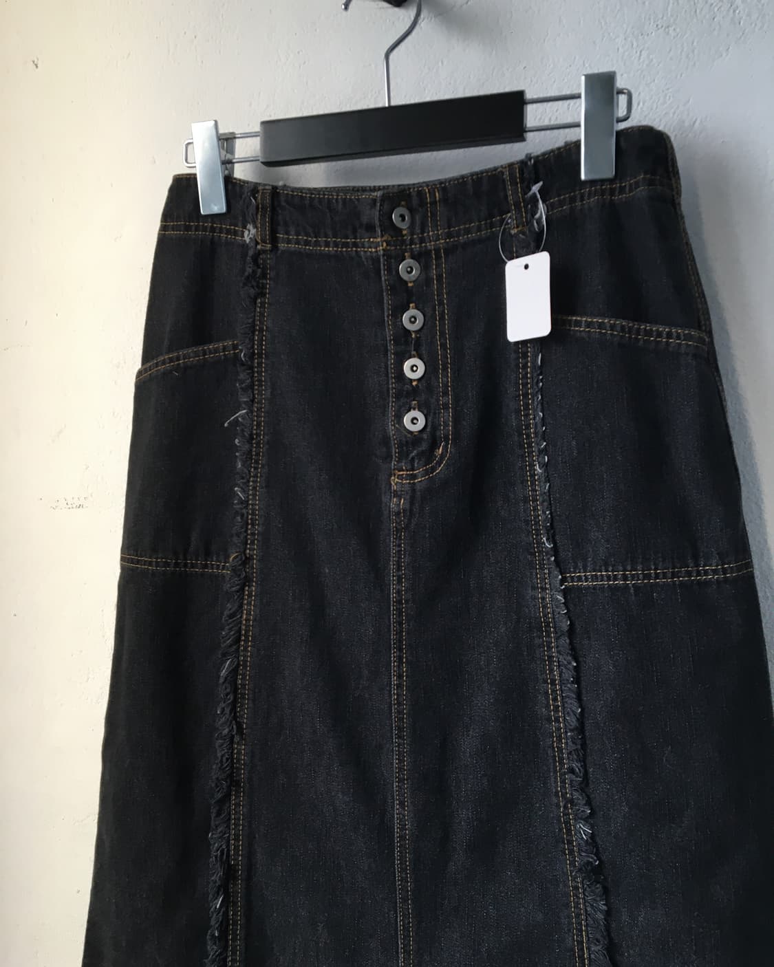 Line detail denim long skirt 상품이미지3