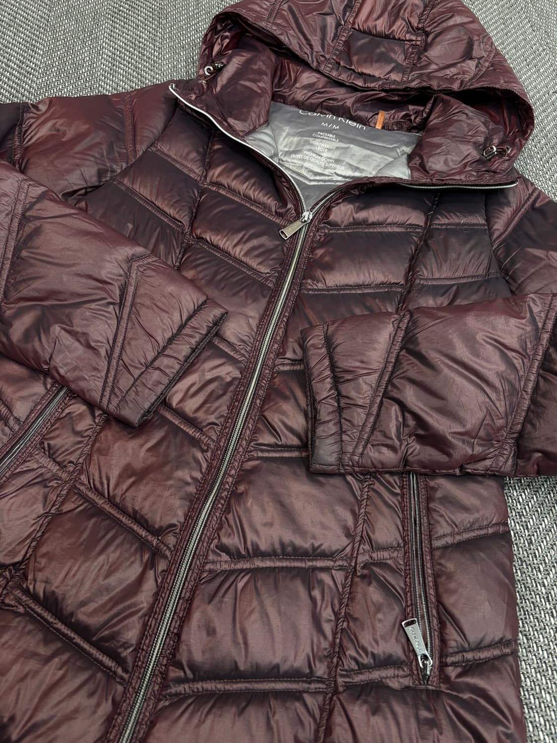 캘빈클라인 롱패딩 버건디 상품이미지4