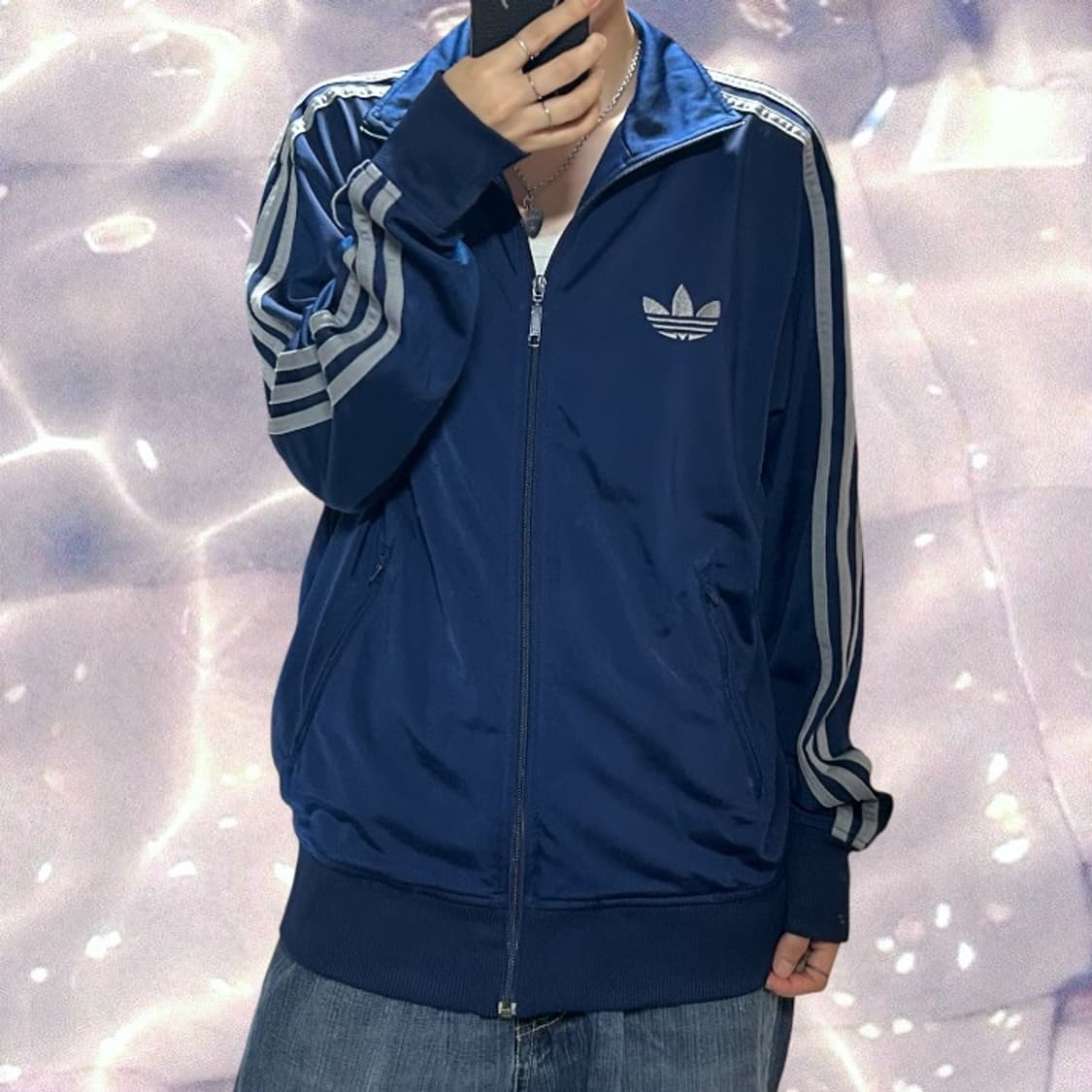 아디다스 오리지널 파이어버드 져지 네이비 실버 그레이 100  상품이미지2