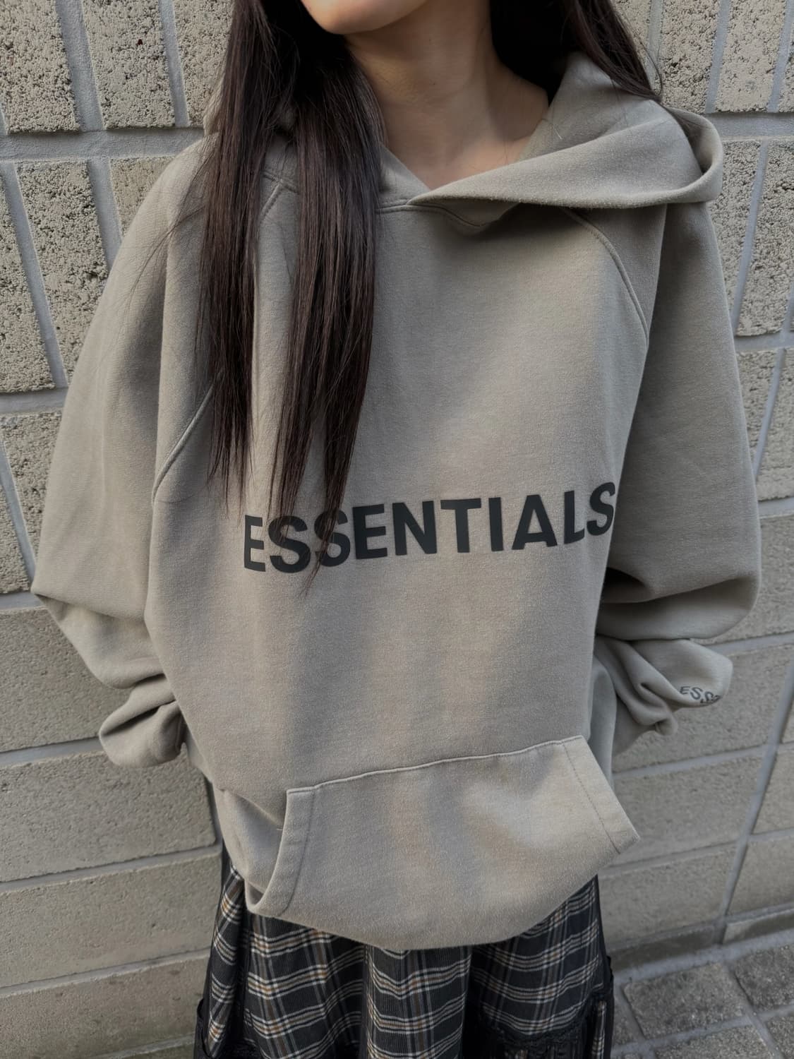 에센셜 오버핏 로고 후드티 상품이미지5