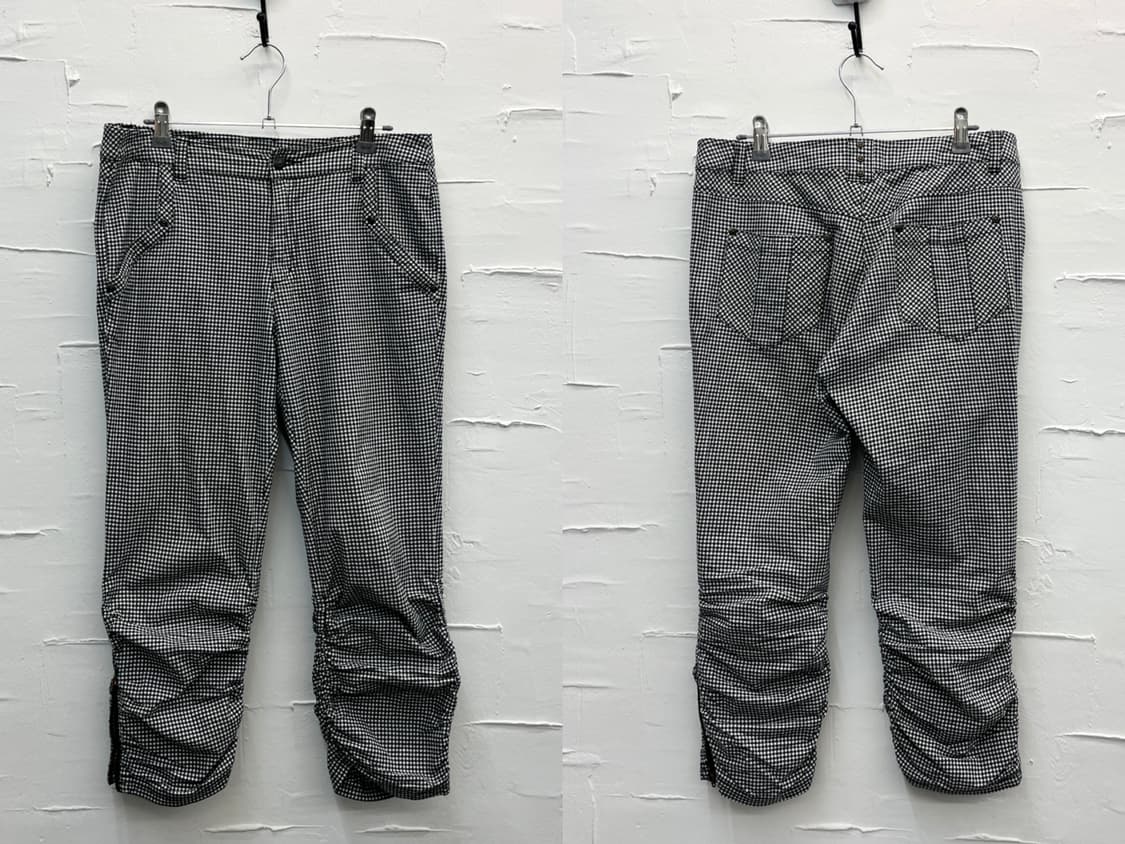 plaid ruched hem pants 상품이미지5