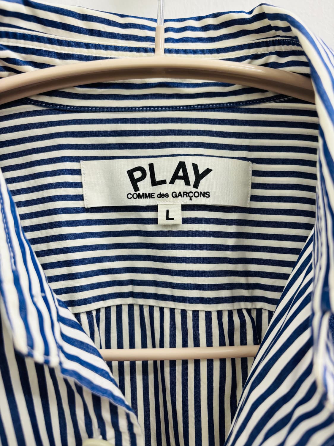 [백화점택] 꼼데가르송 블랙 와펜 스트라이프 셔츠 상품이미지2