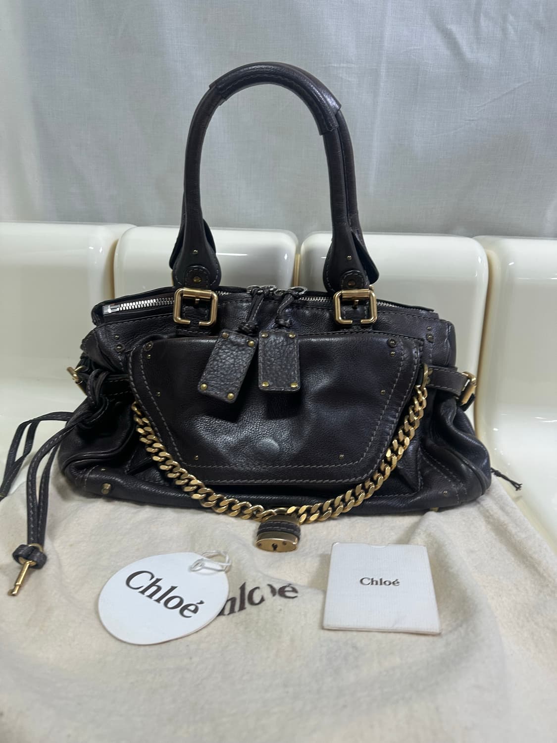 [A 정품] 끌로에 패딩턴백 다크브라운 상품이미지6