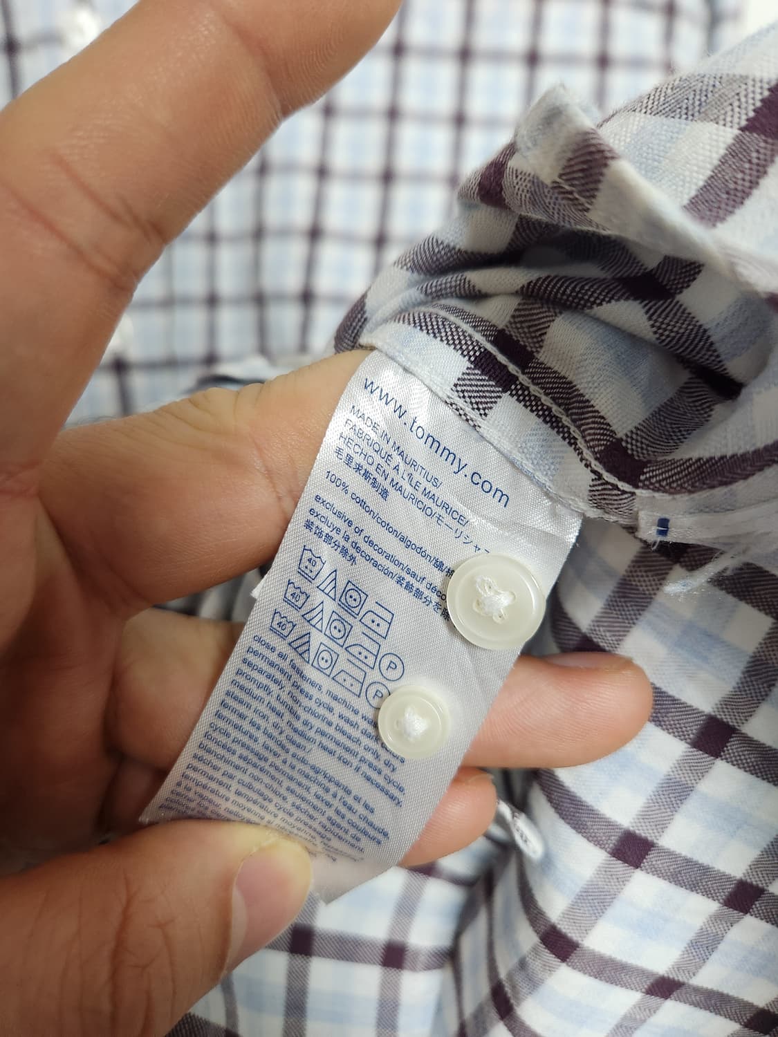 타미힐피거Tommy 코튼 체크 셔츠 M - S170 상품이미지6