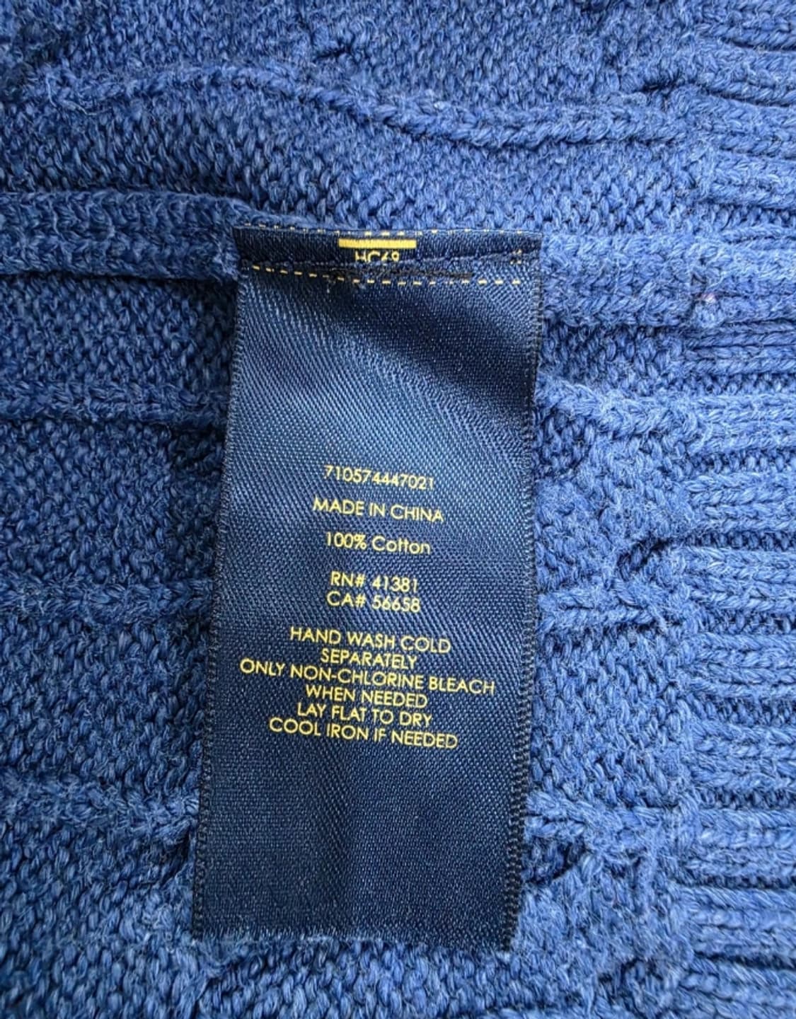 폴로 랄프로렌 케이블 니트 블루 ~66 상품이미지6