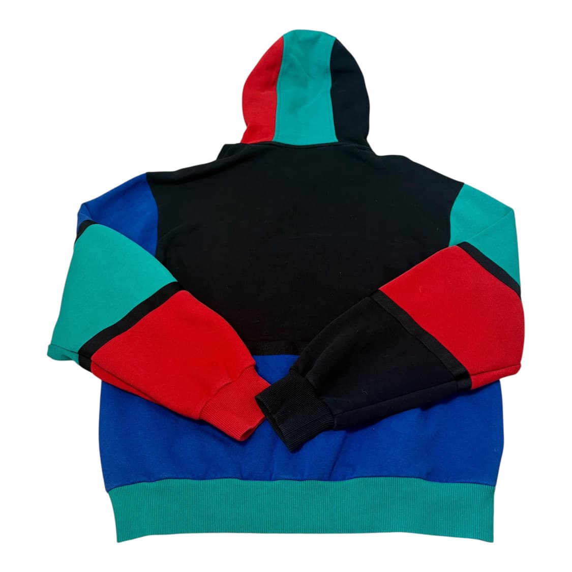 스파이더 컬러블럭 기모 후드 맨투맨 상품이미지2