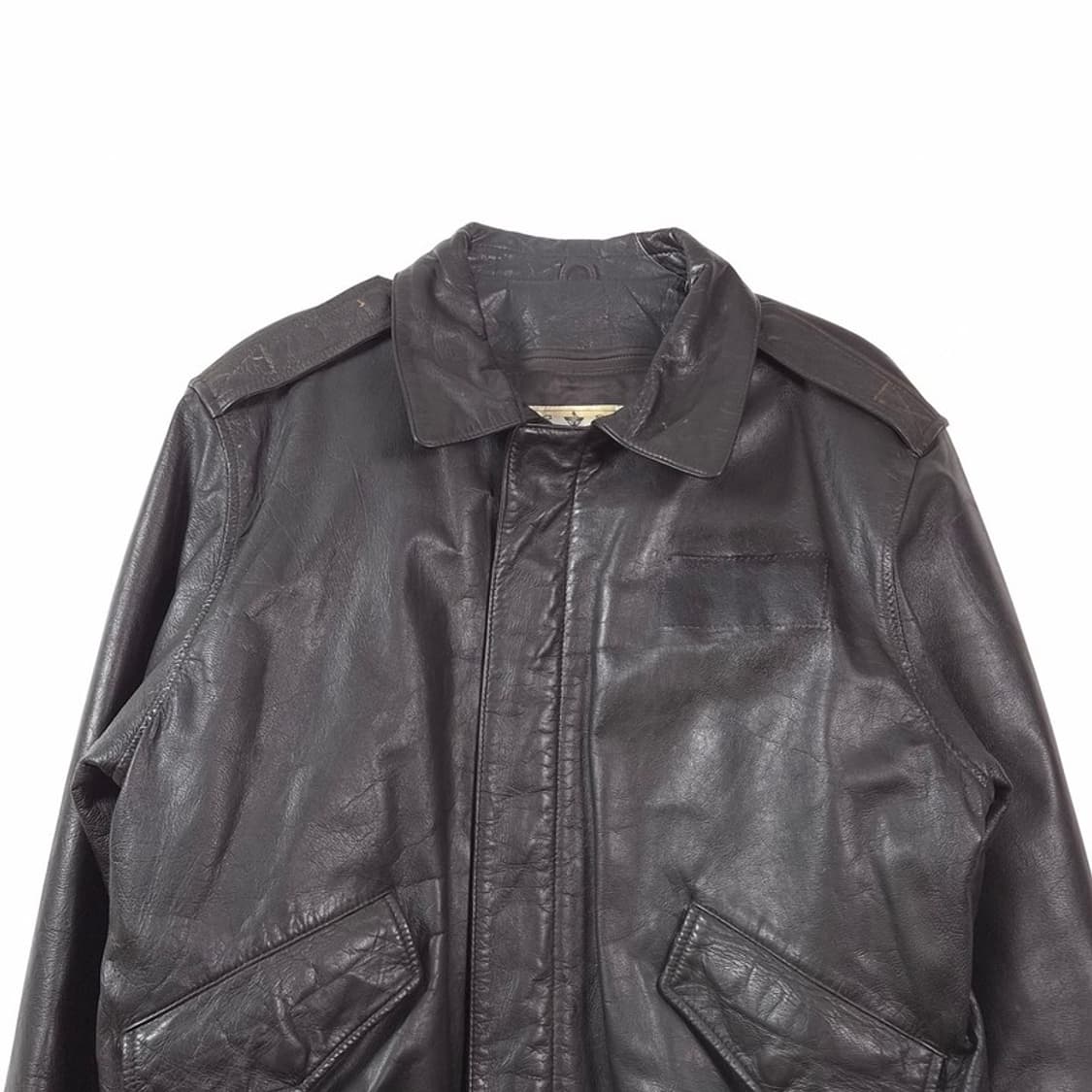 빈티지 공군 오리지널 양가죽 조종사 점퍼 L 상품이미지2