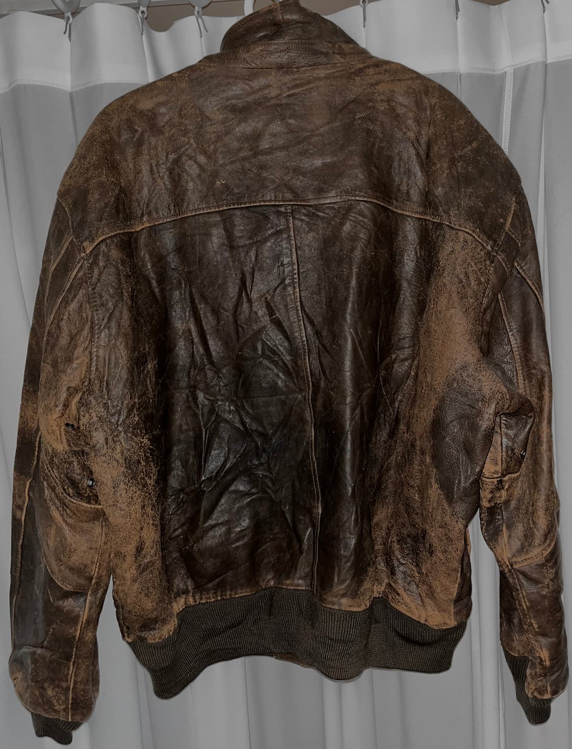 90s distressed leather jacket 상품이미지4