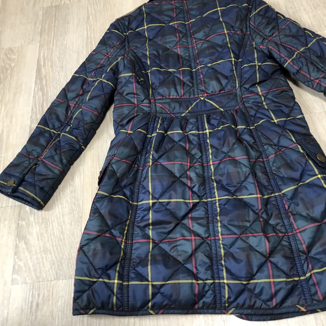 (6세) 폴로 랄프로렌 POLO 키즈 타탄 체크 롱 퀼팅 자켓 네이비 상품이미지8