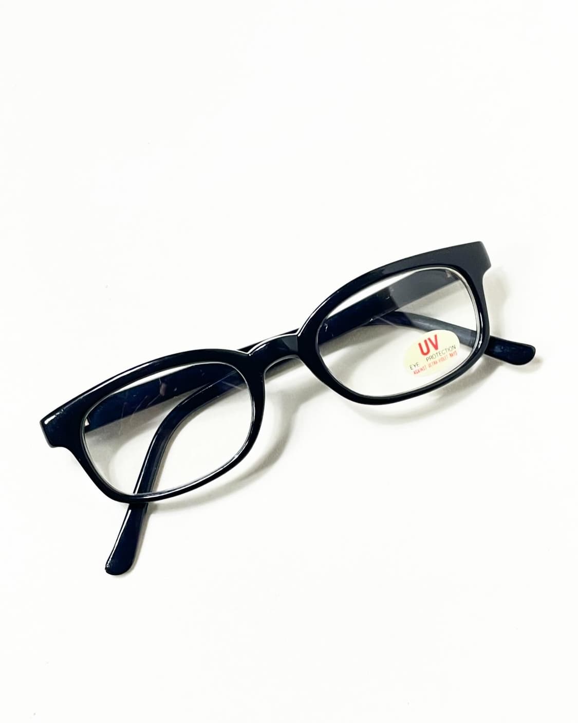 90s 블랙 뿔테 스퀘어 빈티지 안경 상품이미지1