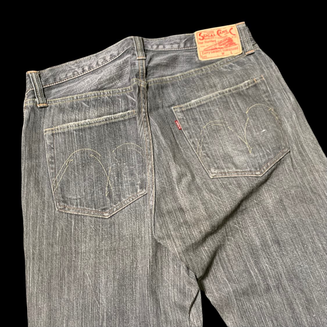 [L] 슈가케인 흑청 셀비지 데님 팬츠 상품이미지5