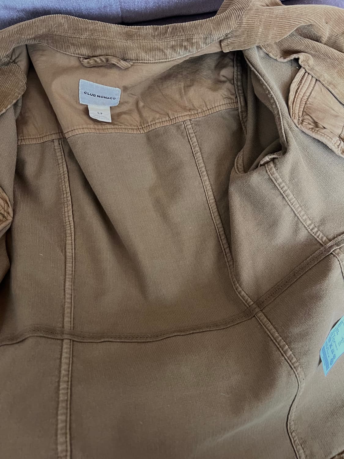 클럽모나코 여성 카멜 코듀로이자켓 간절기자켓 상품이미지6