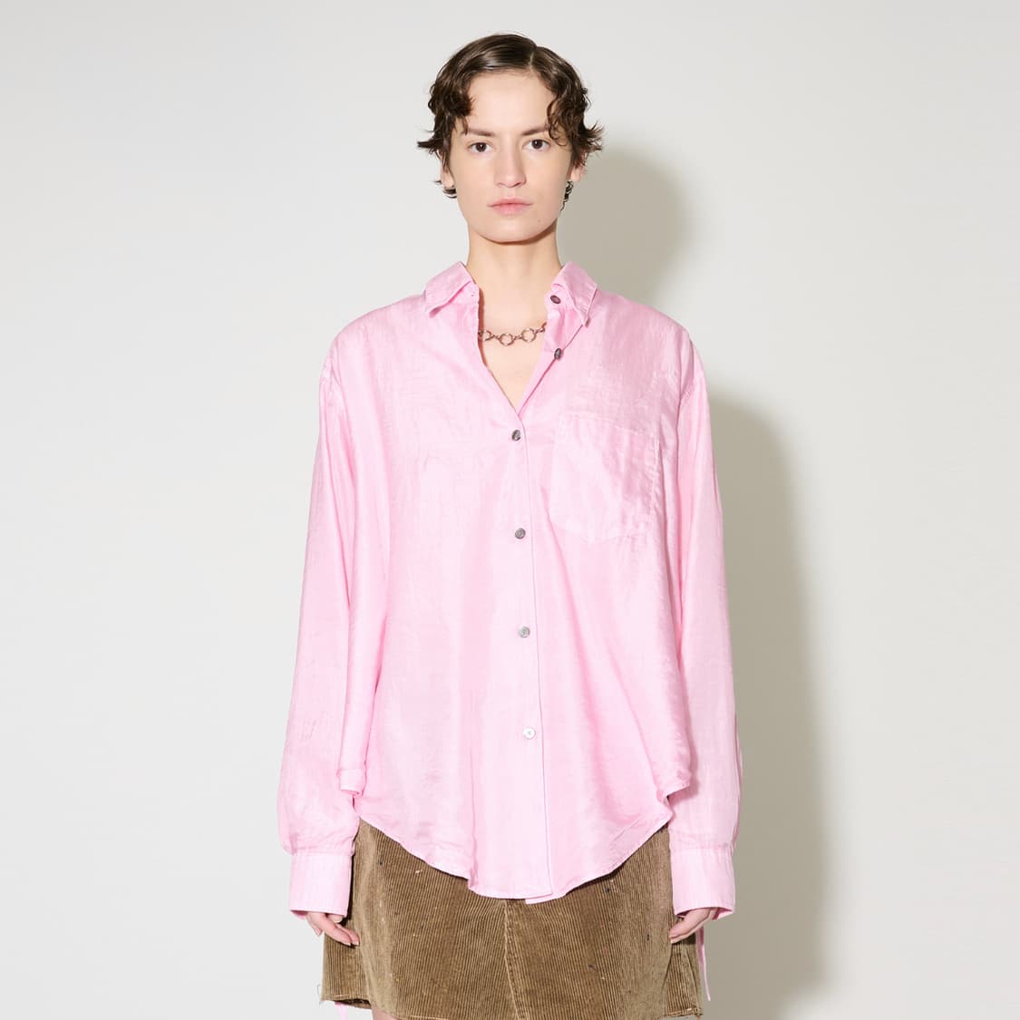 아워레가시(OUR LEGACY) 에이프런 핑크 코튼실크 셔츠 프리사이즈 상품이미지3