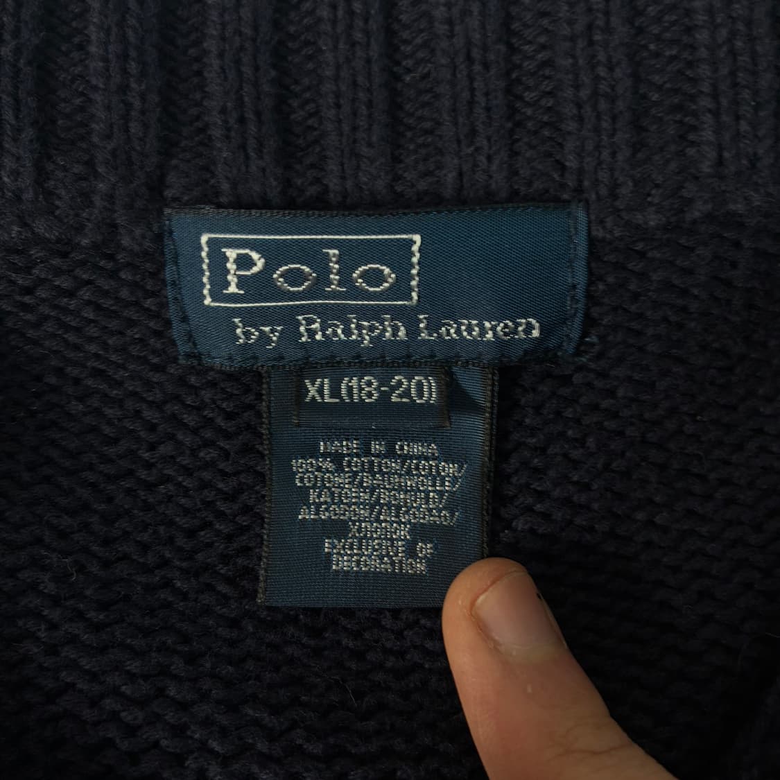 Polo   폴로 랄프로렌 자수 코튼 니트 집업 상품이미지5