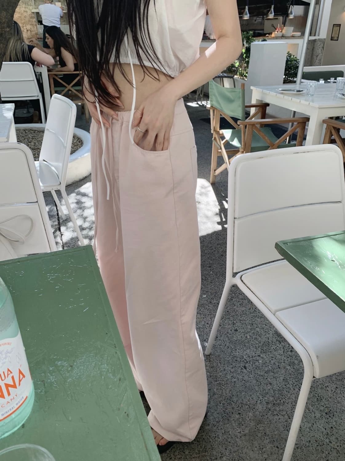 리즈 Leeds cotton banding pants, baby pink 상품이미지6