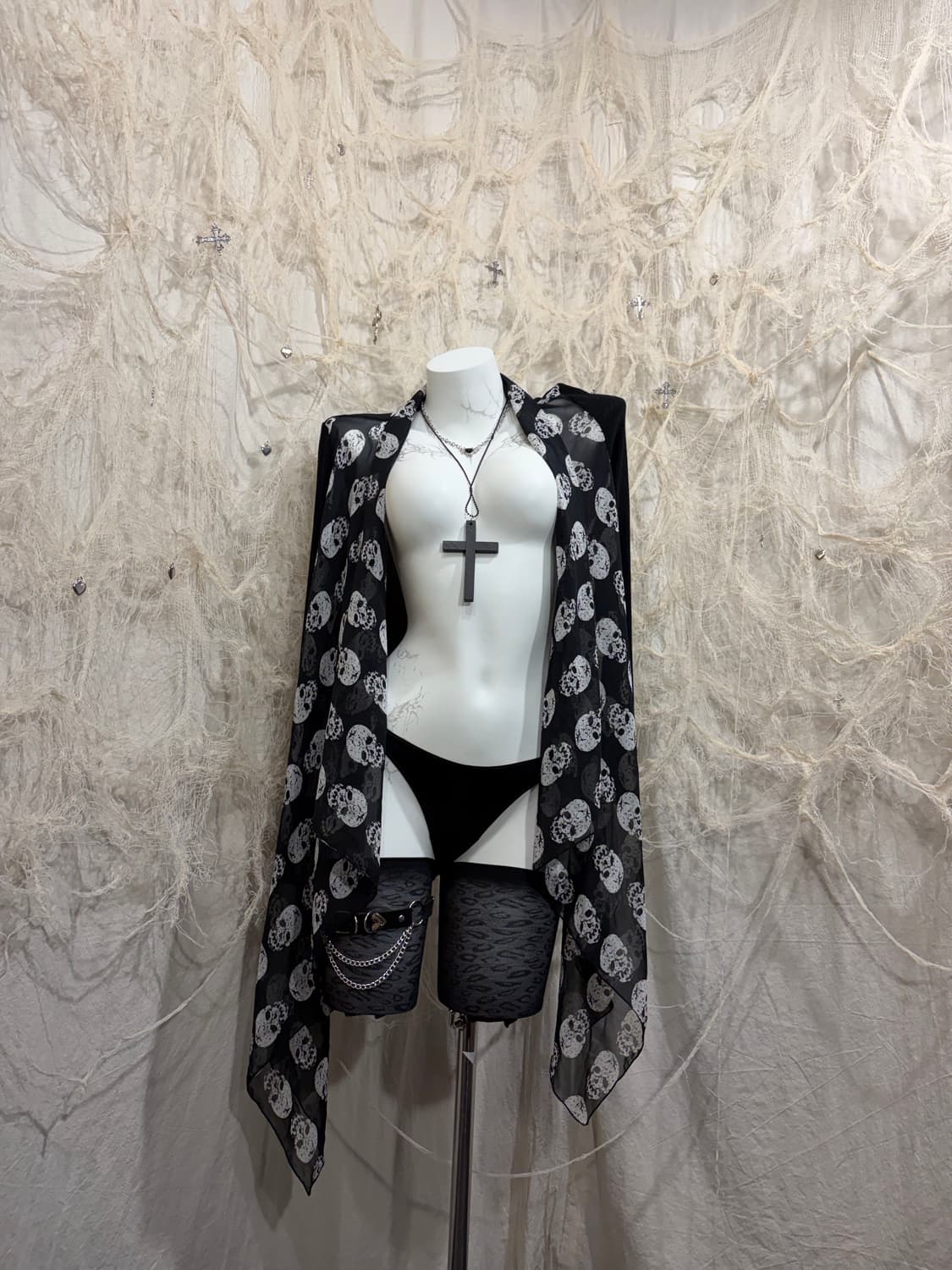 Gothic See-through Layered cardigan 상품이미지1