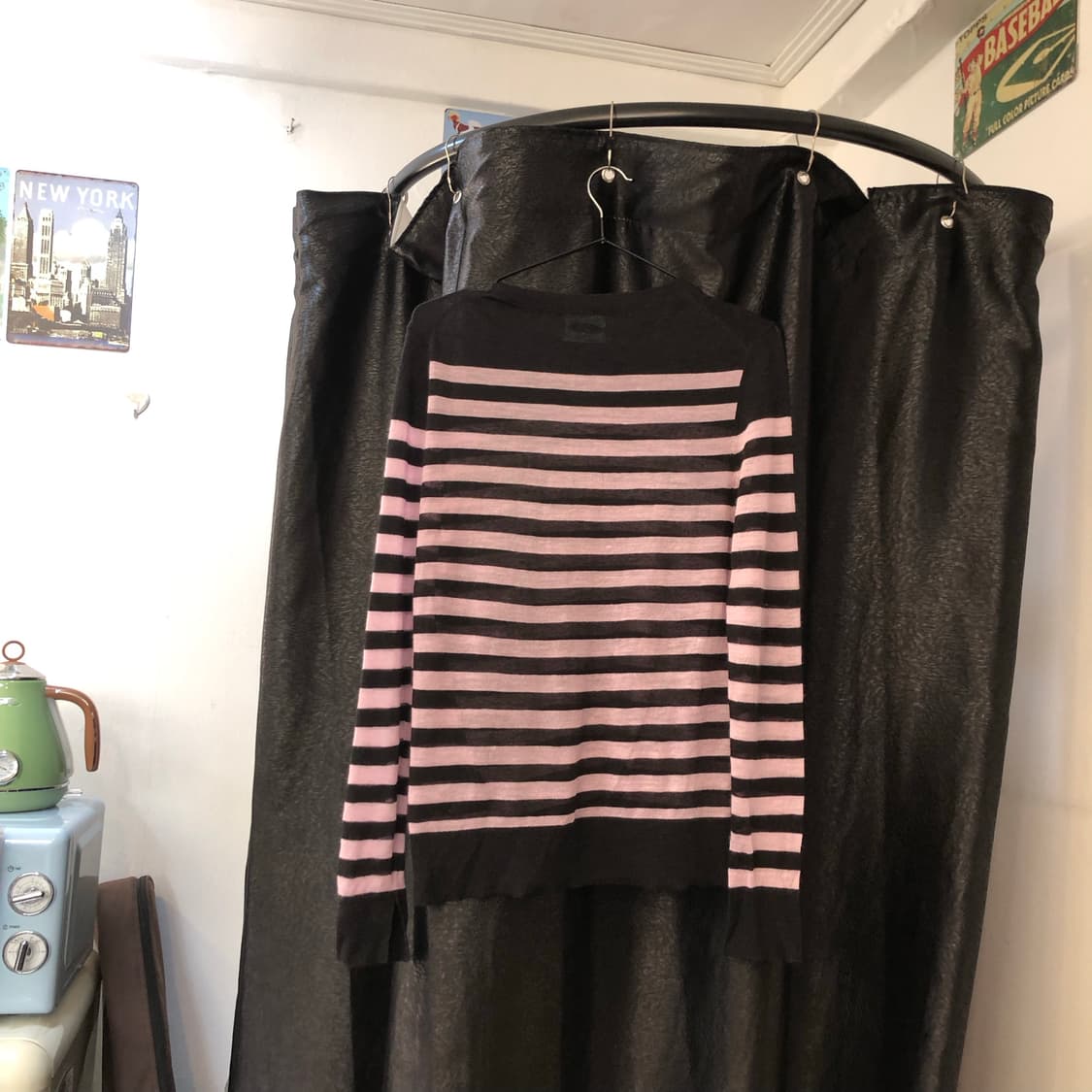 Vintage 💿 pink black stripes  상품이미지7