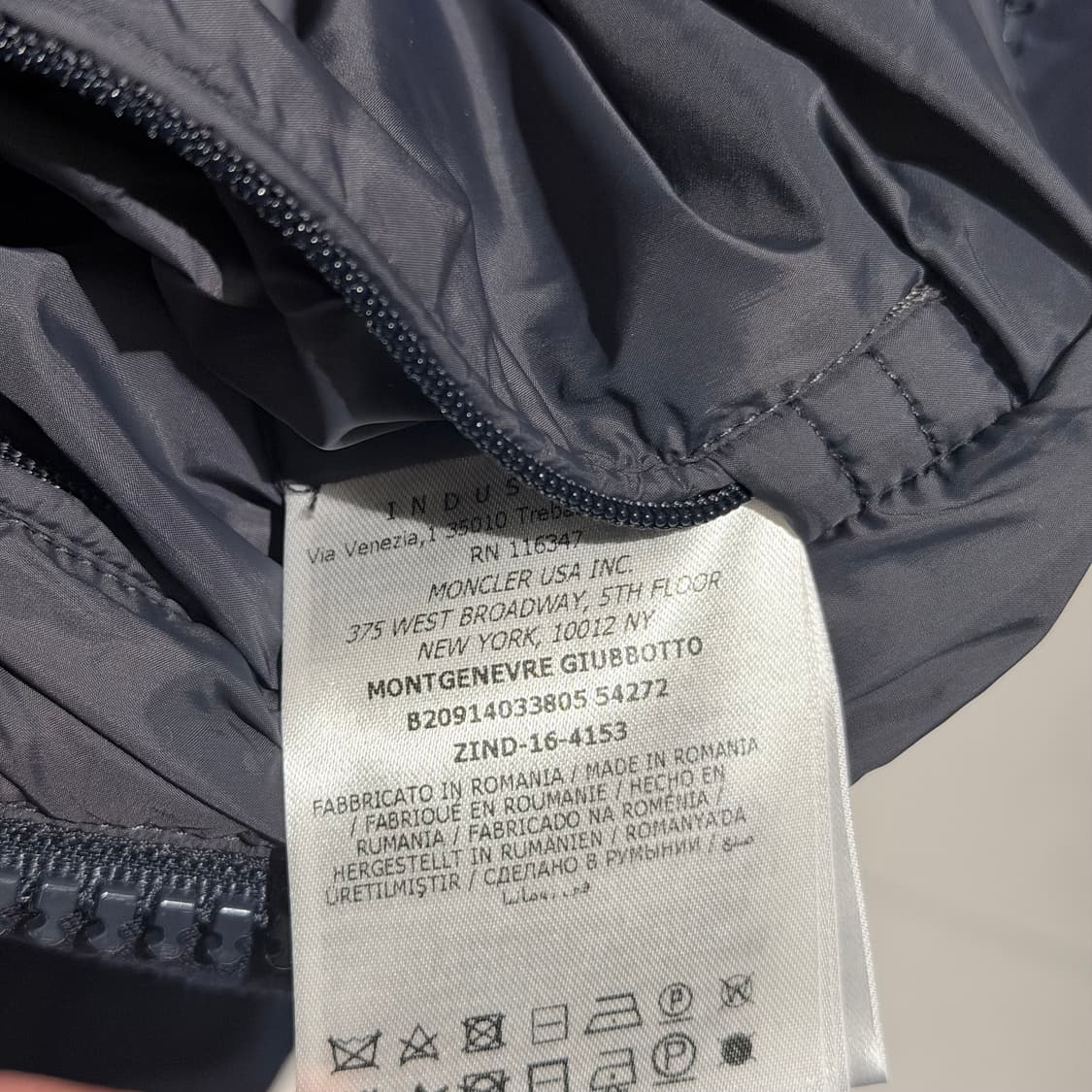 (A+/2) / 몽클레어 몽제네브르 남성 다운 패딩 자켓 네이비 상품이미지7
