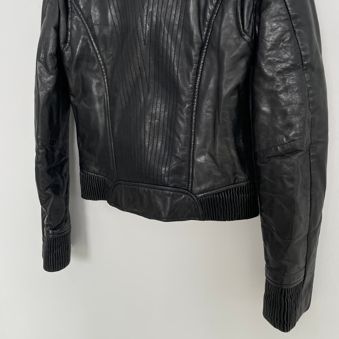 y2k 마쥬 라이더 레더 가죽 자켓 상품이미지6