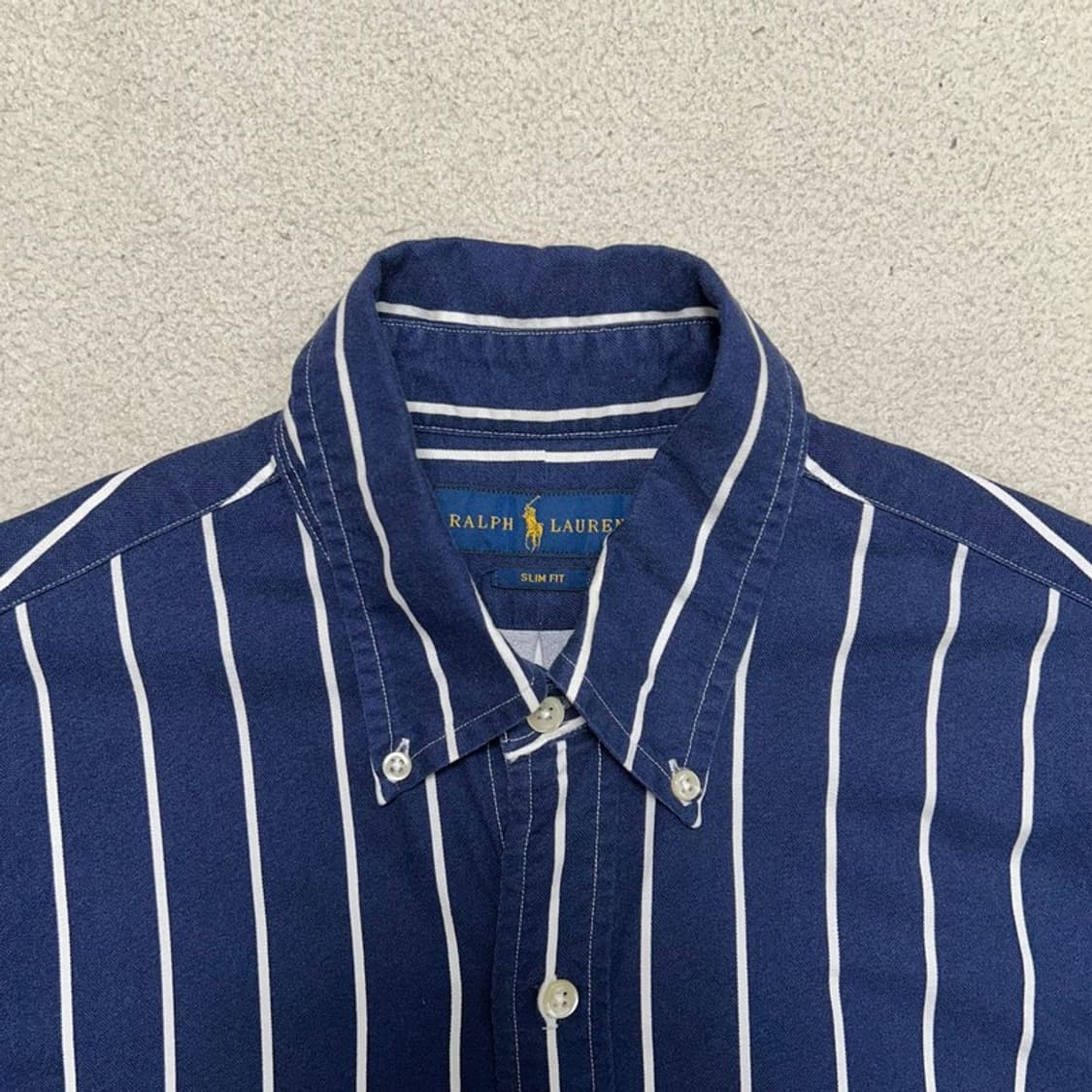 RALPH LAUREN 네이비 스트라이프 블루 셔츠 S 상품이미지5