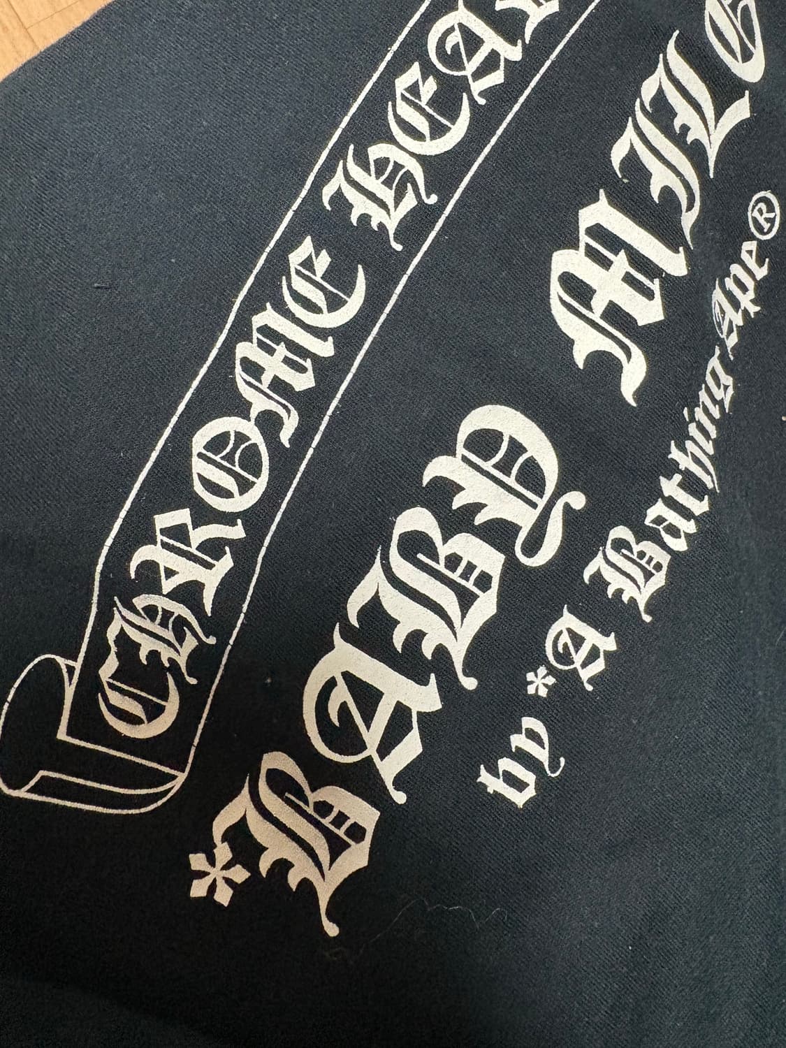 크롬하츠 x 베이프 베이비마일로 반팔티 블랙 s 상품이미지4