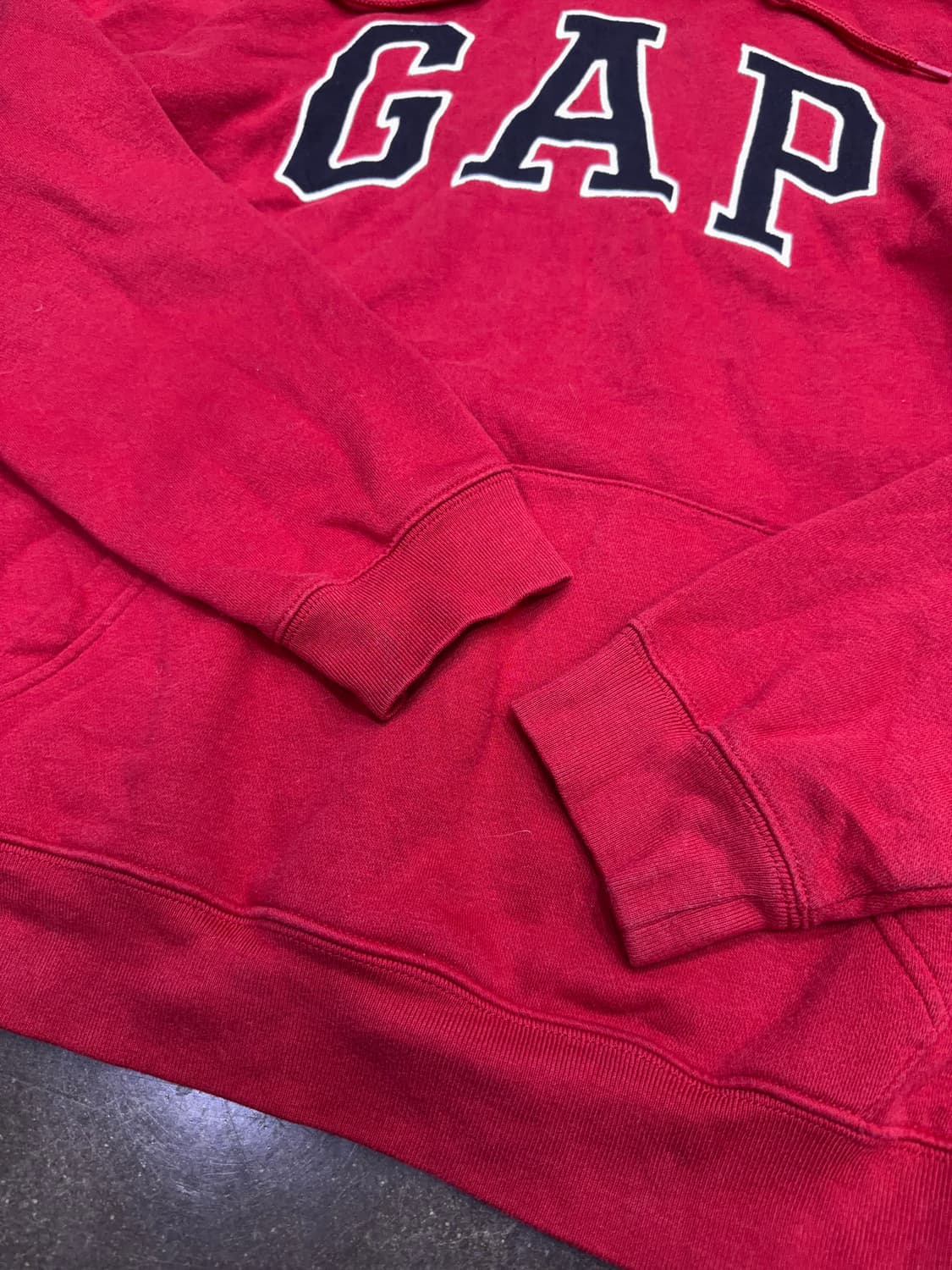 GAP 갭 로고 약기모 후드티 후디 레드 M 상품이미지5