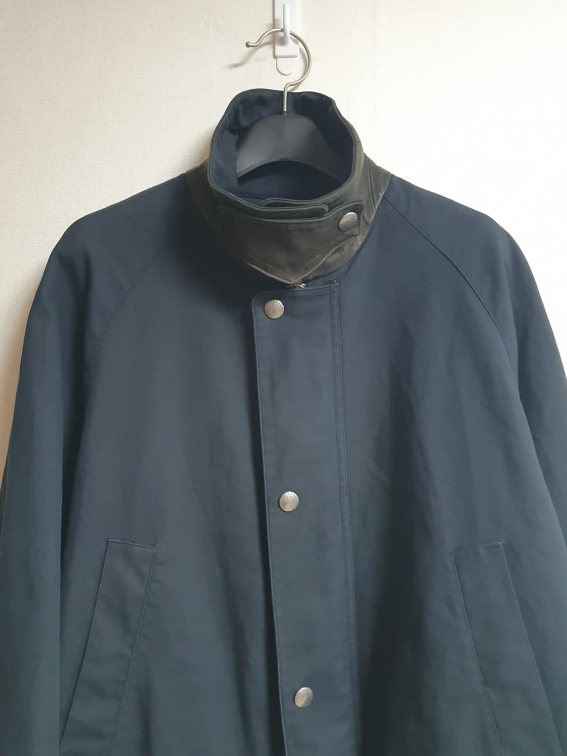 폴로 랄프로렌 네이비 필드 자켓 XL / 가죽카라 스탠드넥 상품이미지3