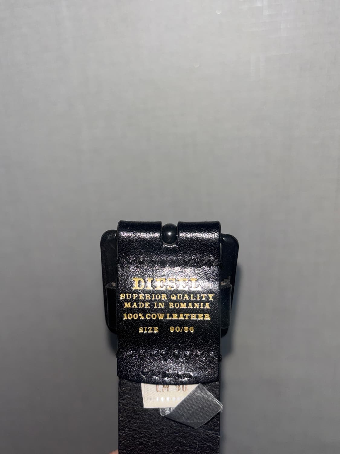 디젤 빅로고 엠블럼 스터드 빈티지 레더 벨트 상품이미지2