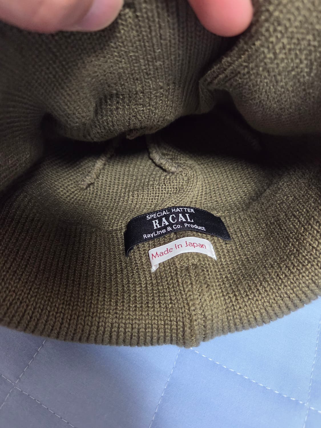 라칼 RACAL ROLL KNIT 비니 올리브 상품이미지2