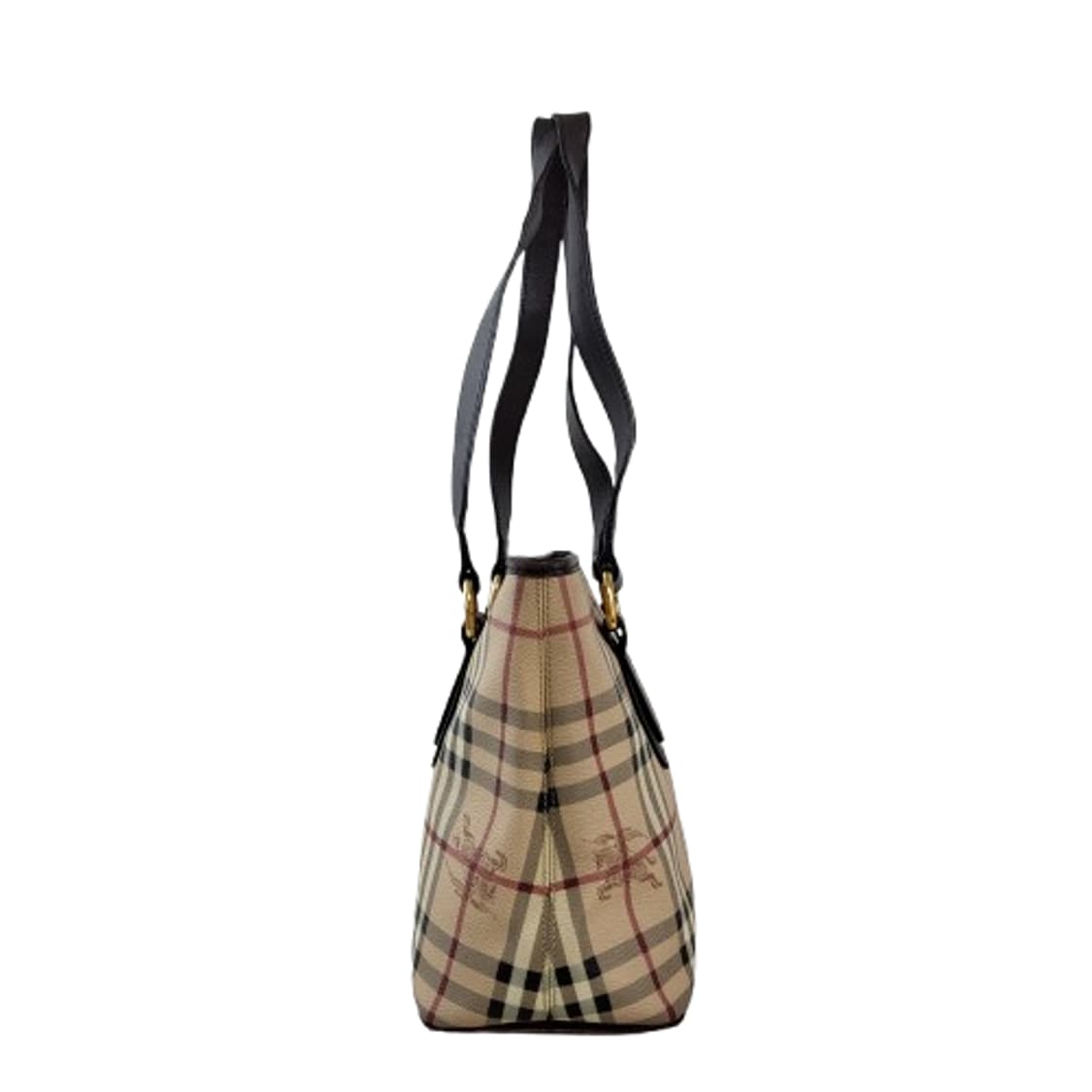 정품 버버리 헤이마켓 체크 브라운 레더 숄더백 상품이미지3