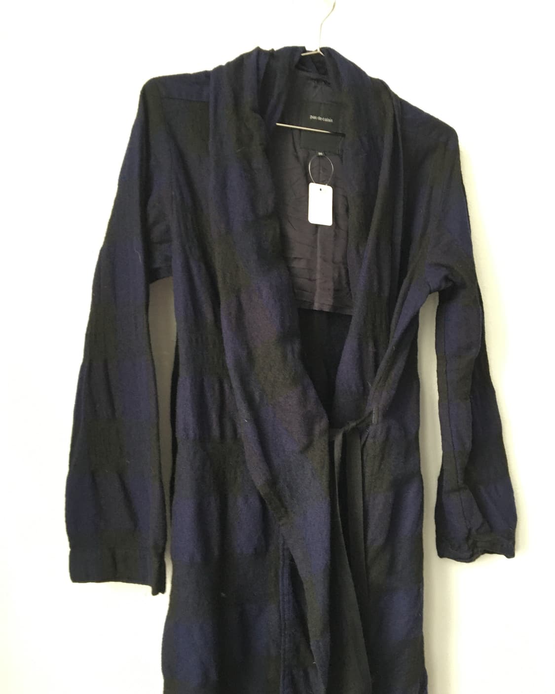 pas de calais check pattern woolen drape 상품이미지4